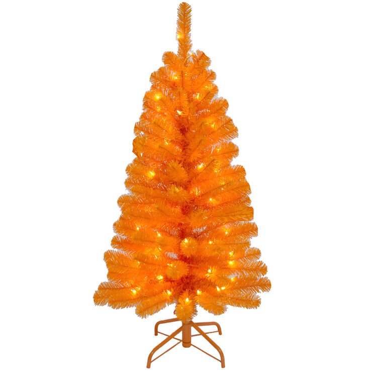 F12 4ft PreLit Orange Christmas Tree At Home At Home