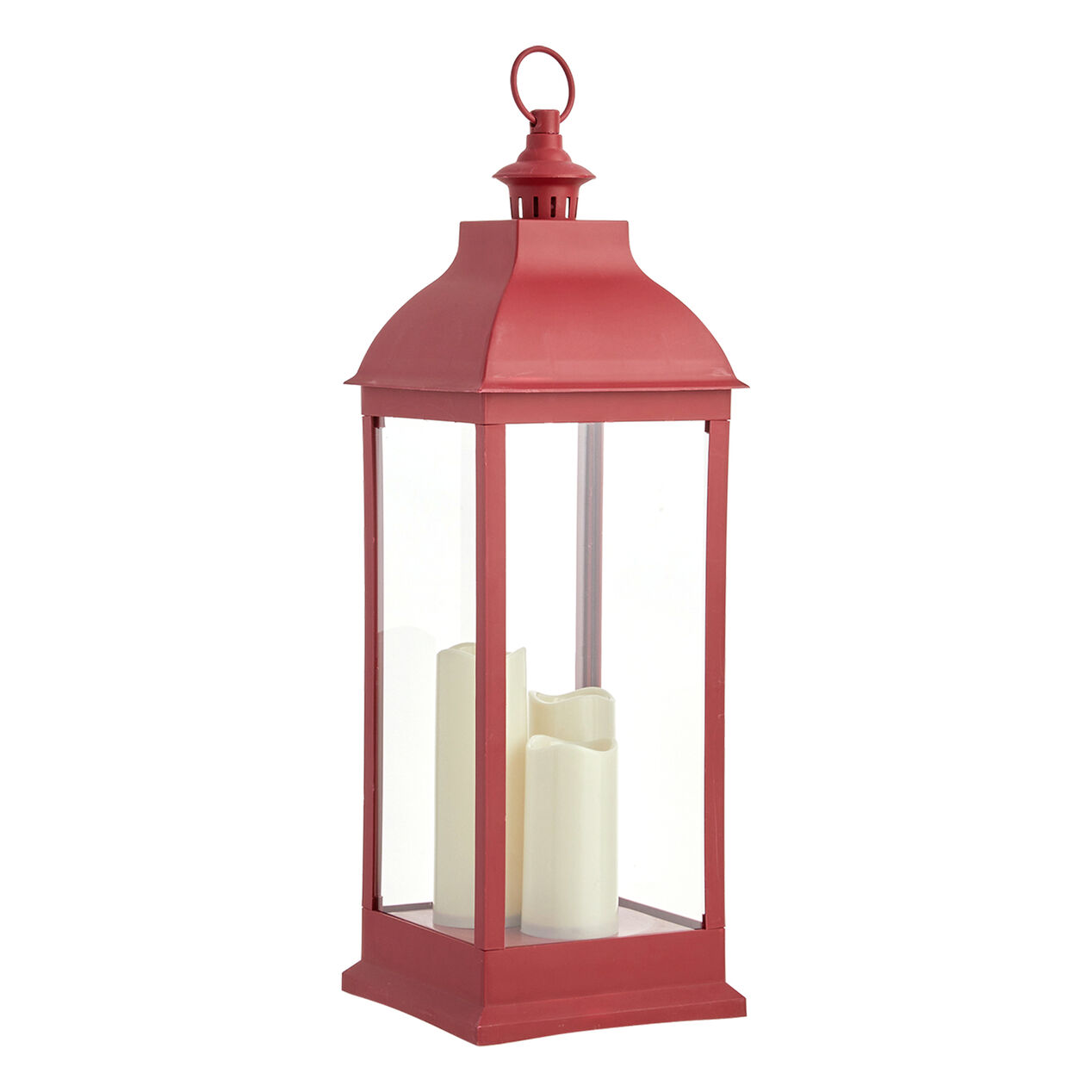 28 LED CANDLE LANTERN RED At Home