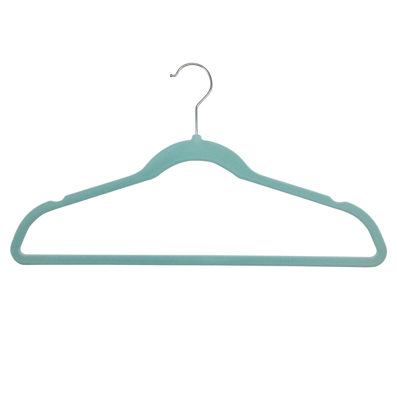 Pastel Turquoise Flocked Hangers, 10Pack At Home