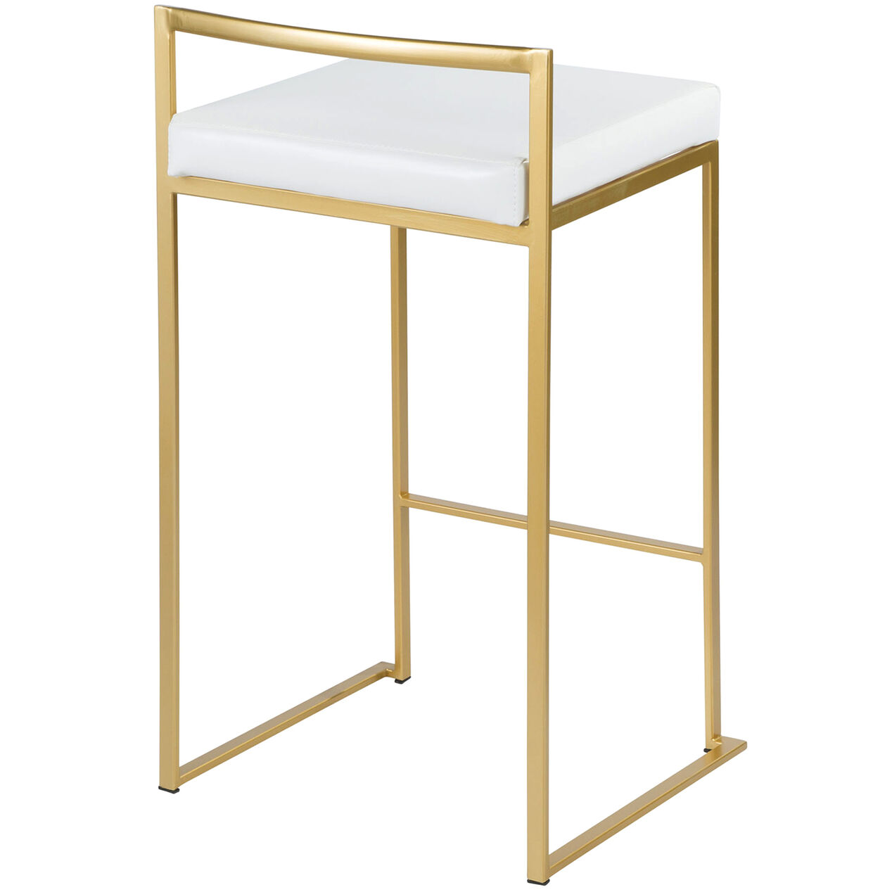 Fuji Barstool, Gold with White Seat At Home