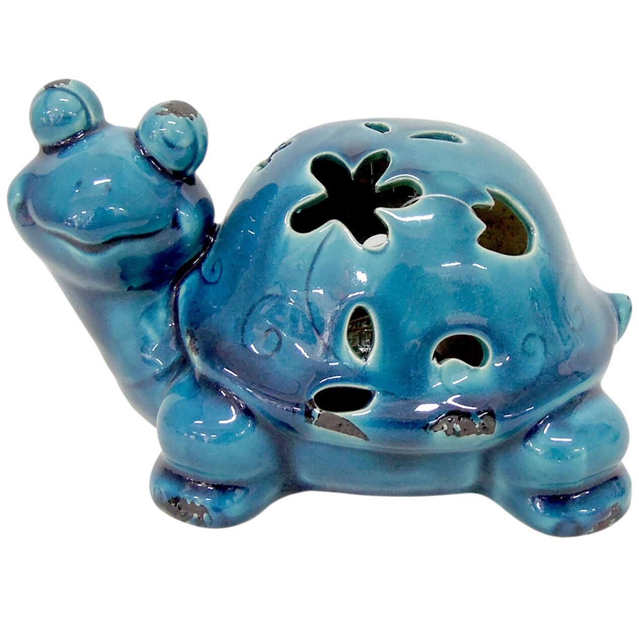 Ceramic Turtle With Led Light At Home
