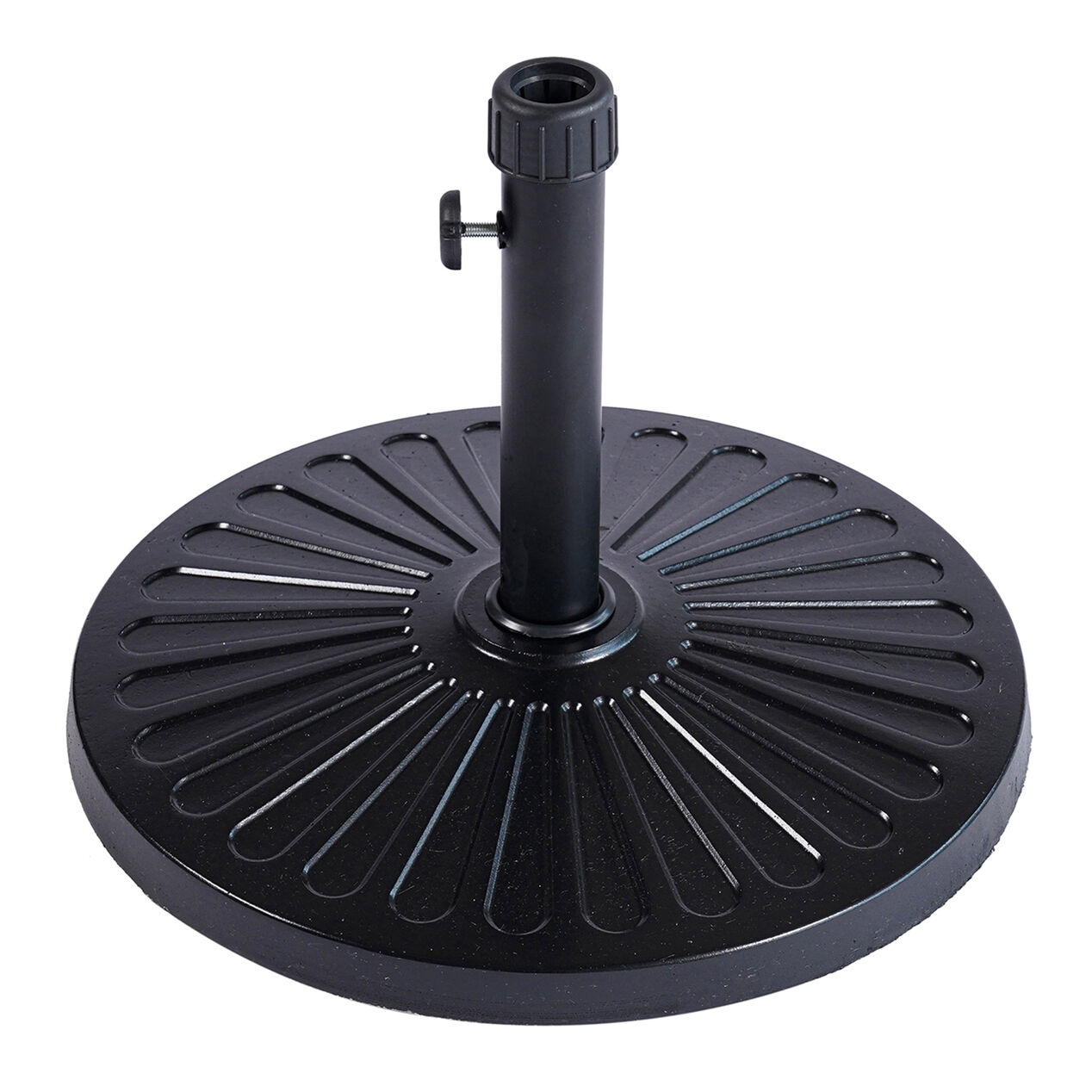 Black Round Umbrella Base, Holds 40 Pounds At Home
