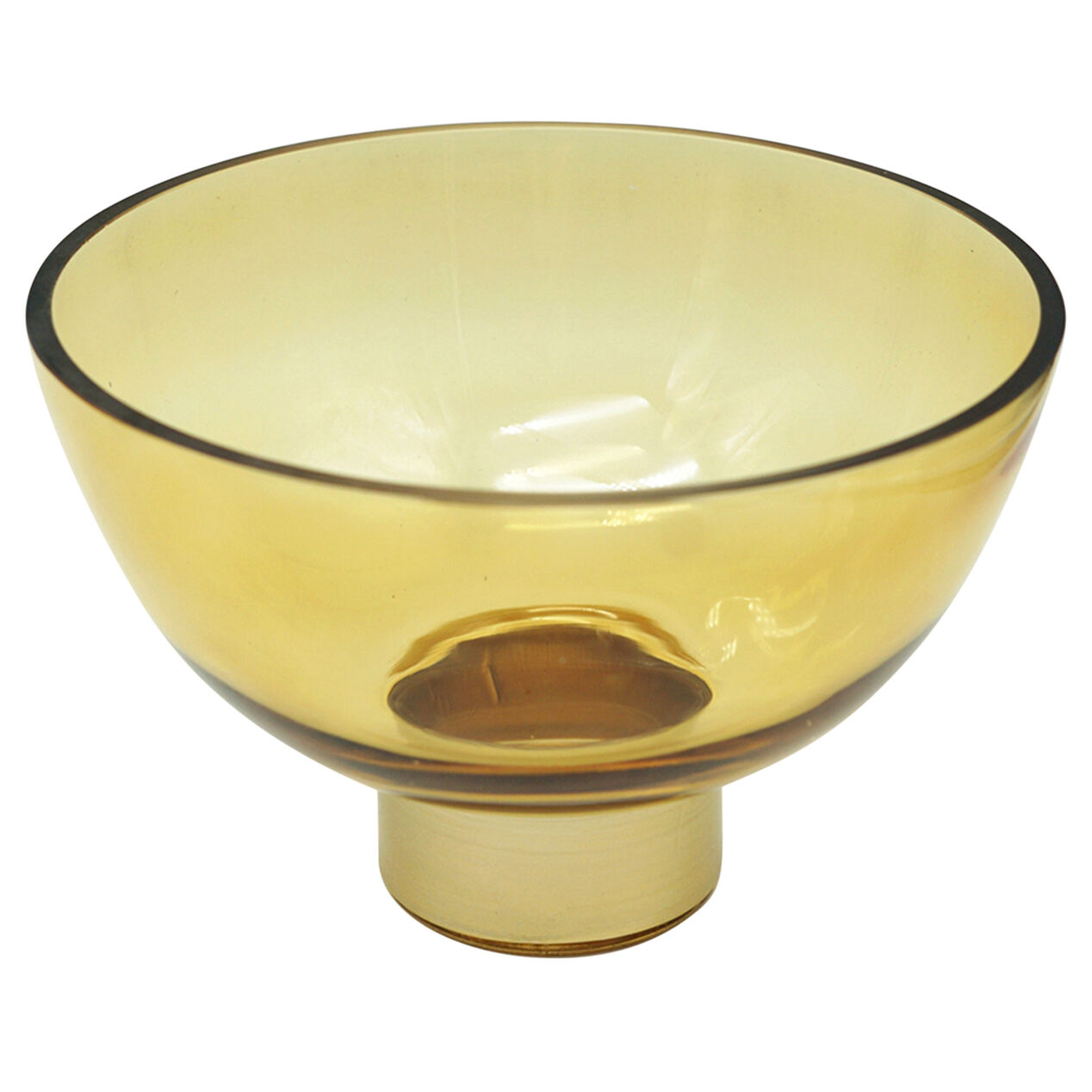 Yellow Glass Bowl, 8" At Home