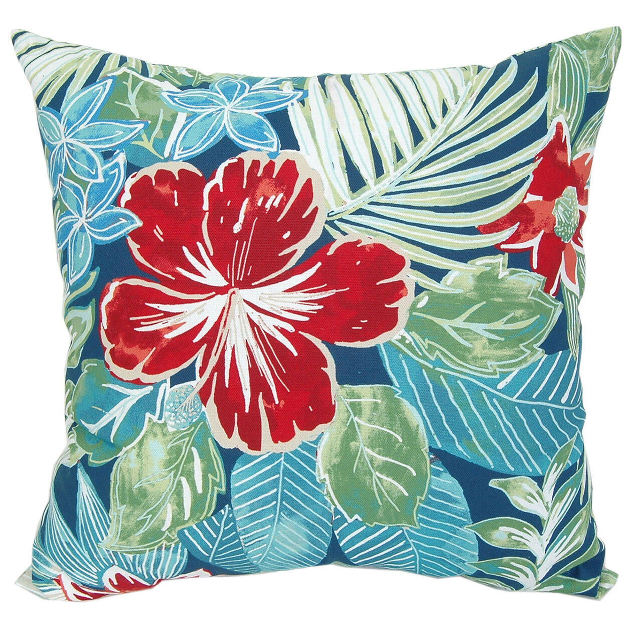 Nassau Floral Outdoor Pillow, 17" x 17" At Home