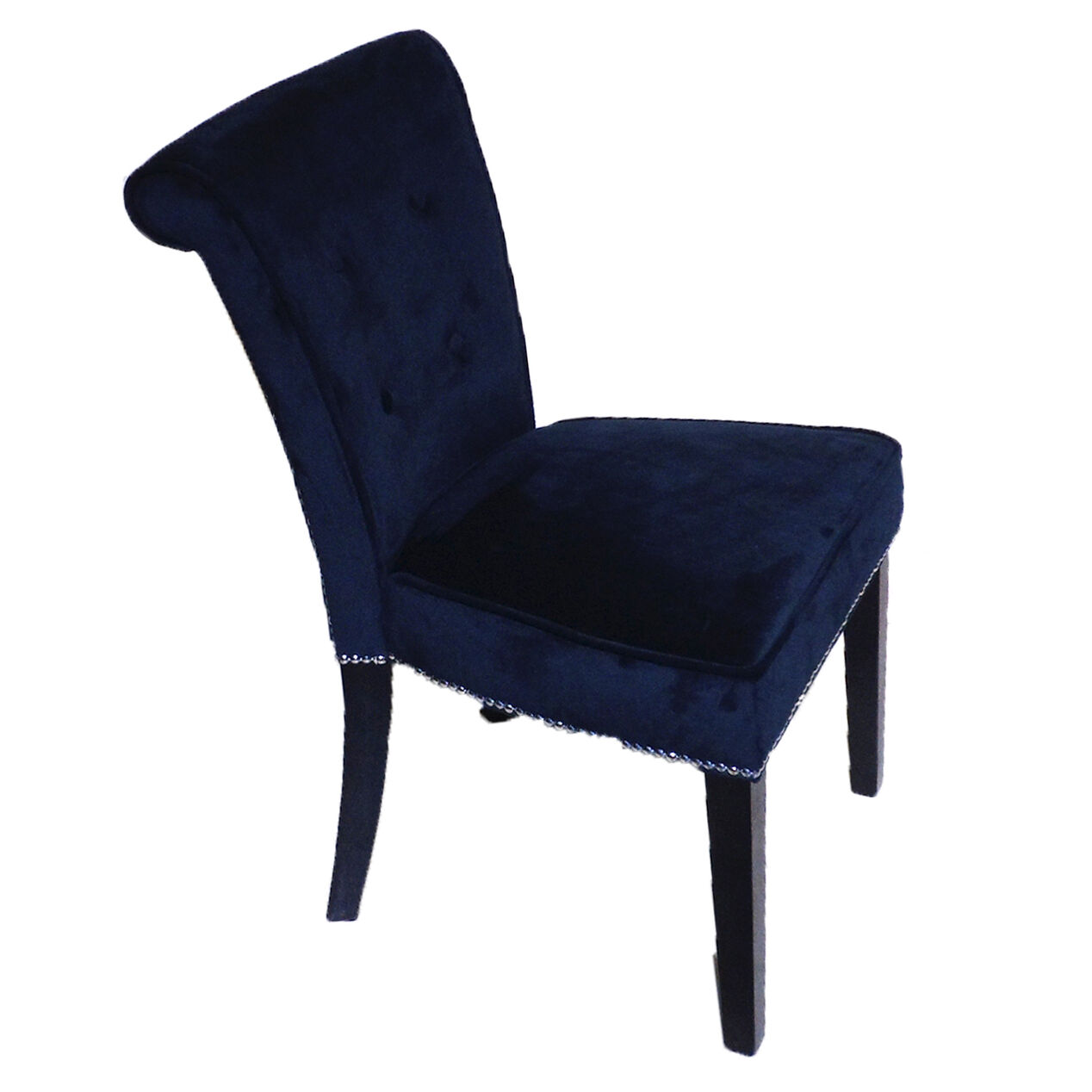 Navy Velvet Anneau Dining Chair At Home