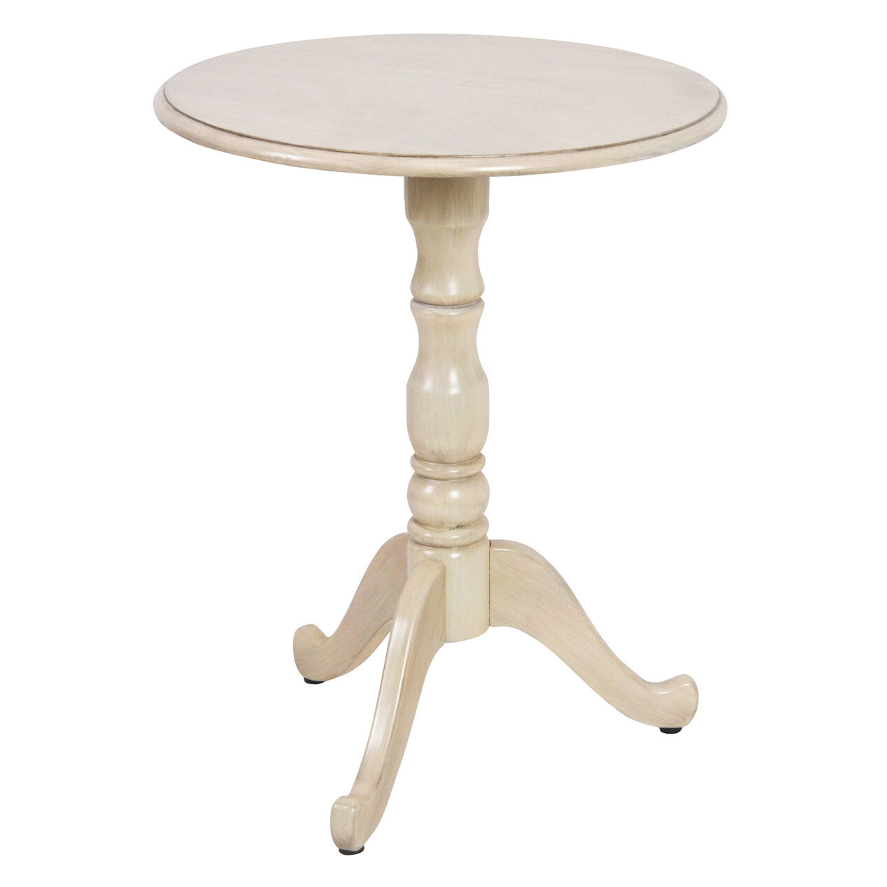 Light Grey Wooden Pedestal Table At Home
