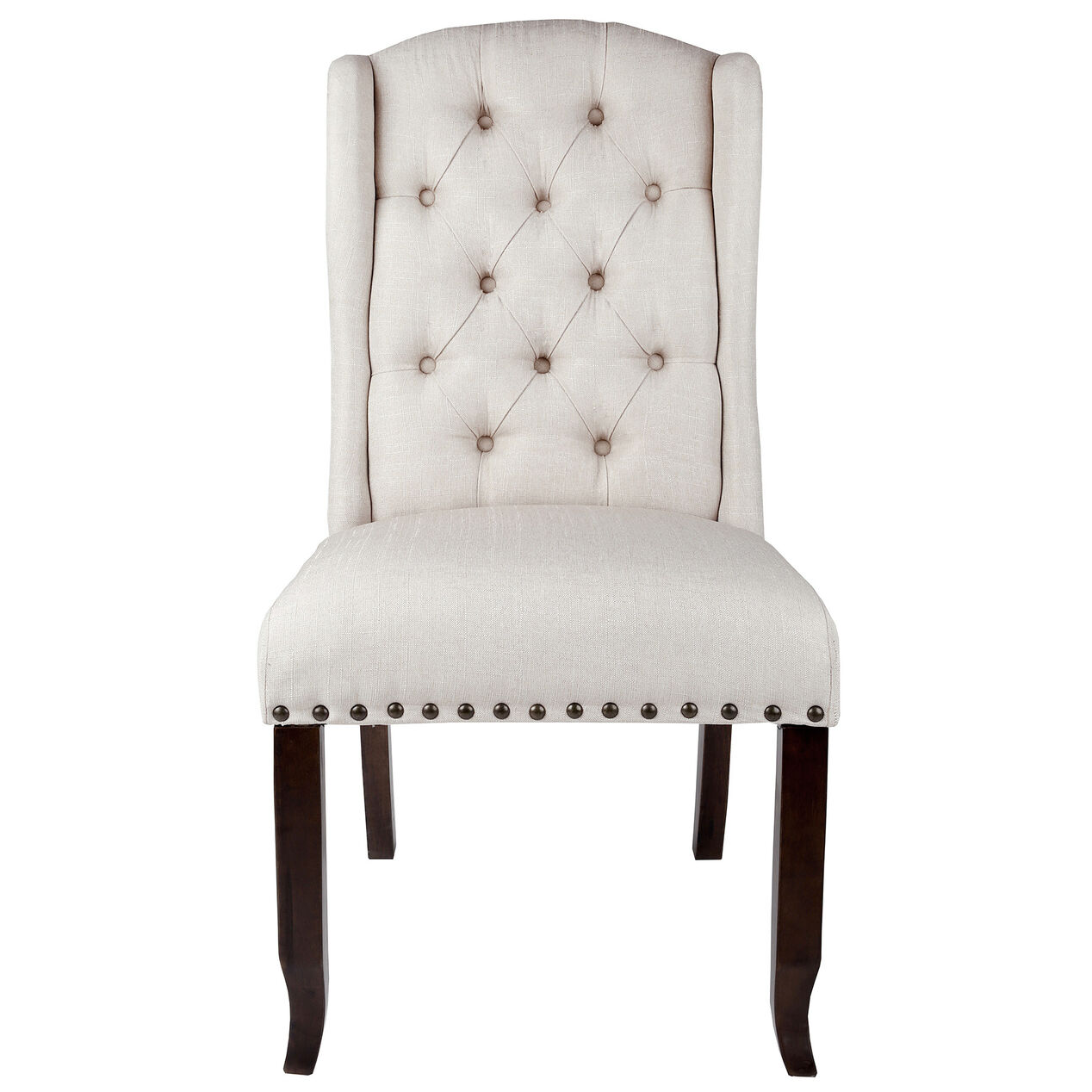 Aahmad II Wingback Dining Chair, Ivory At Home