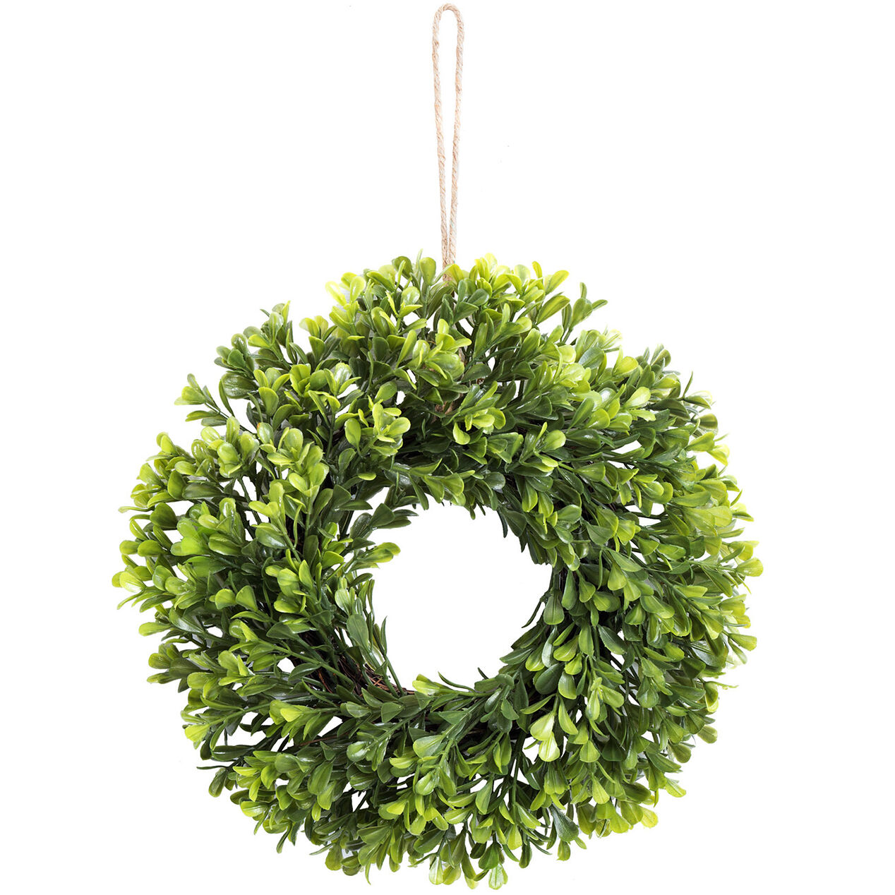 Artificial Boxwood Greenery Wreath At Home
