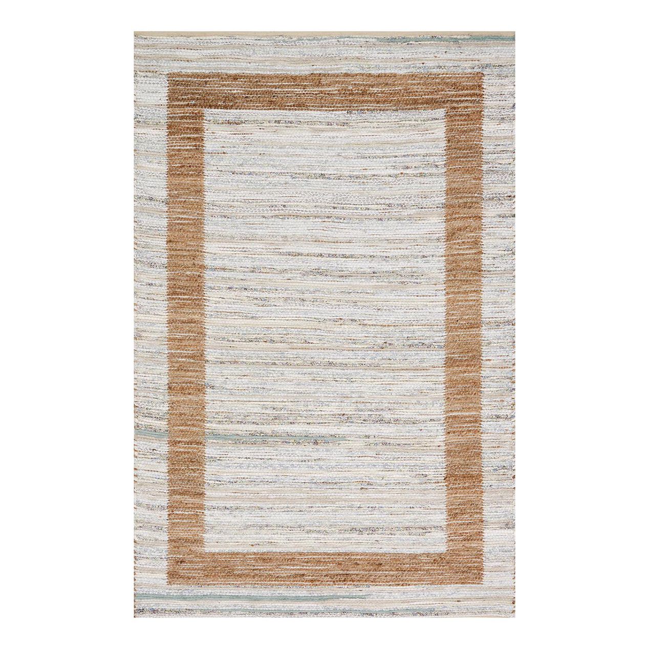 B312 Ivory Jute and Cotton Rug 5x7 ft At Home
