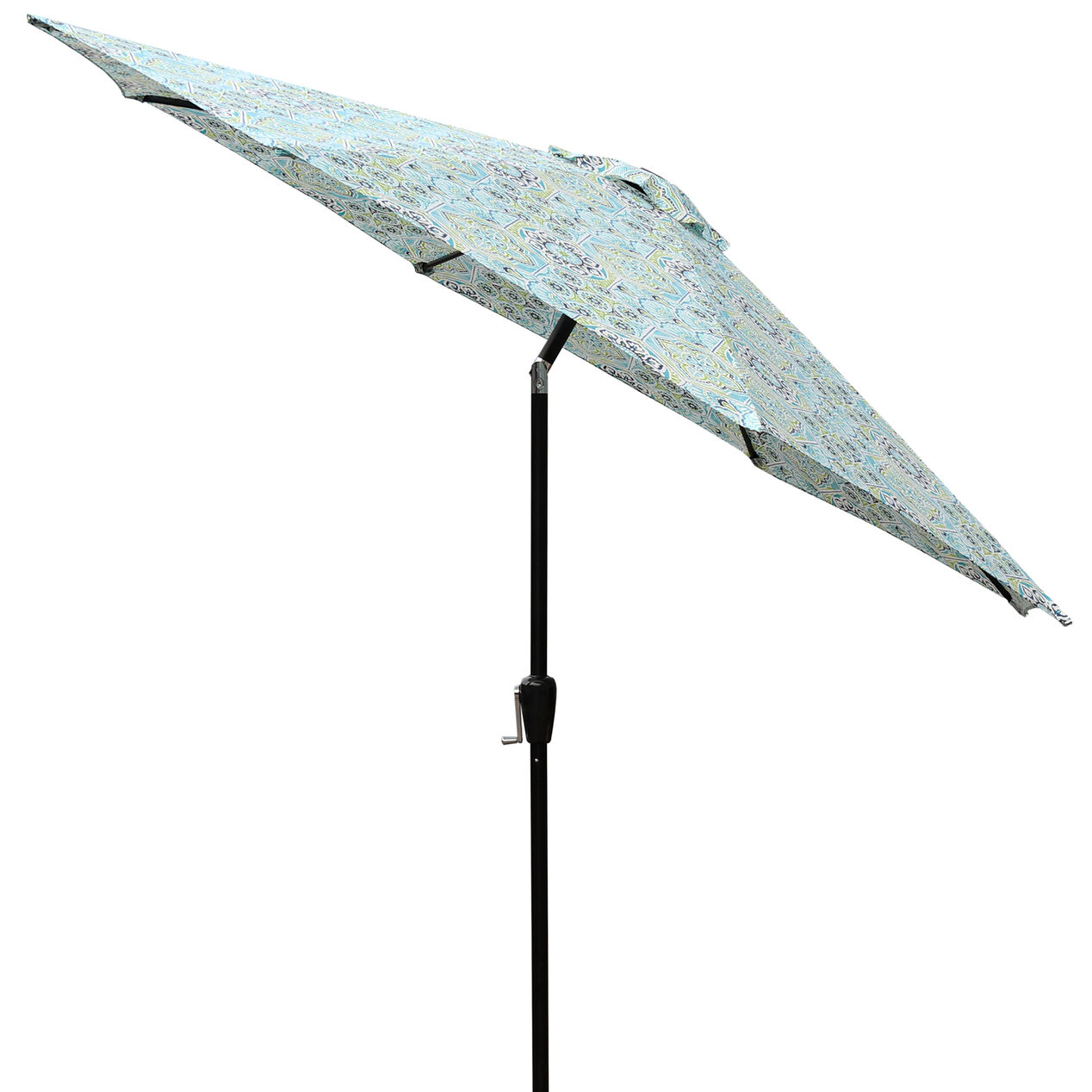 9' Calista Crank & Tilt Umbrella, Turquoise At Home