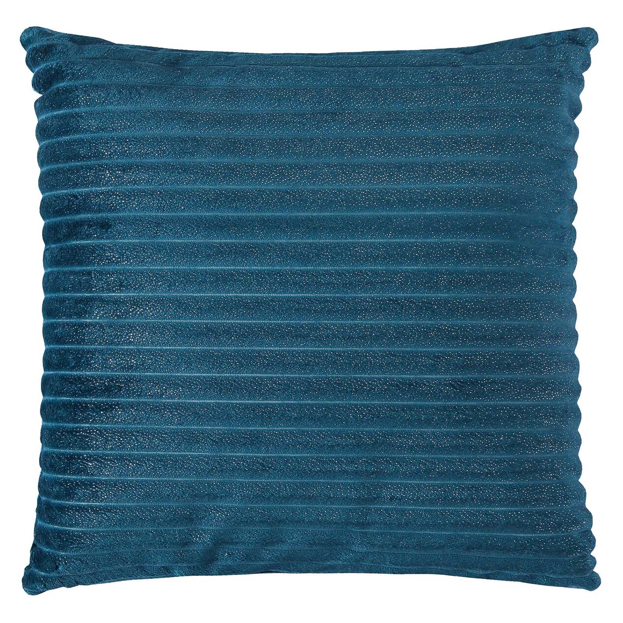 Ribbed Plush Throw Pillow 18 X 18 Metallic Teal At Home