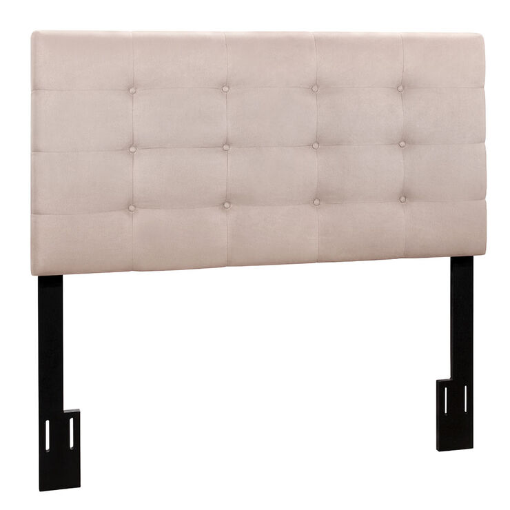 Townsend Headboard Queen Size Tan Suede At Home