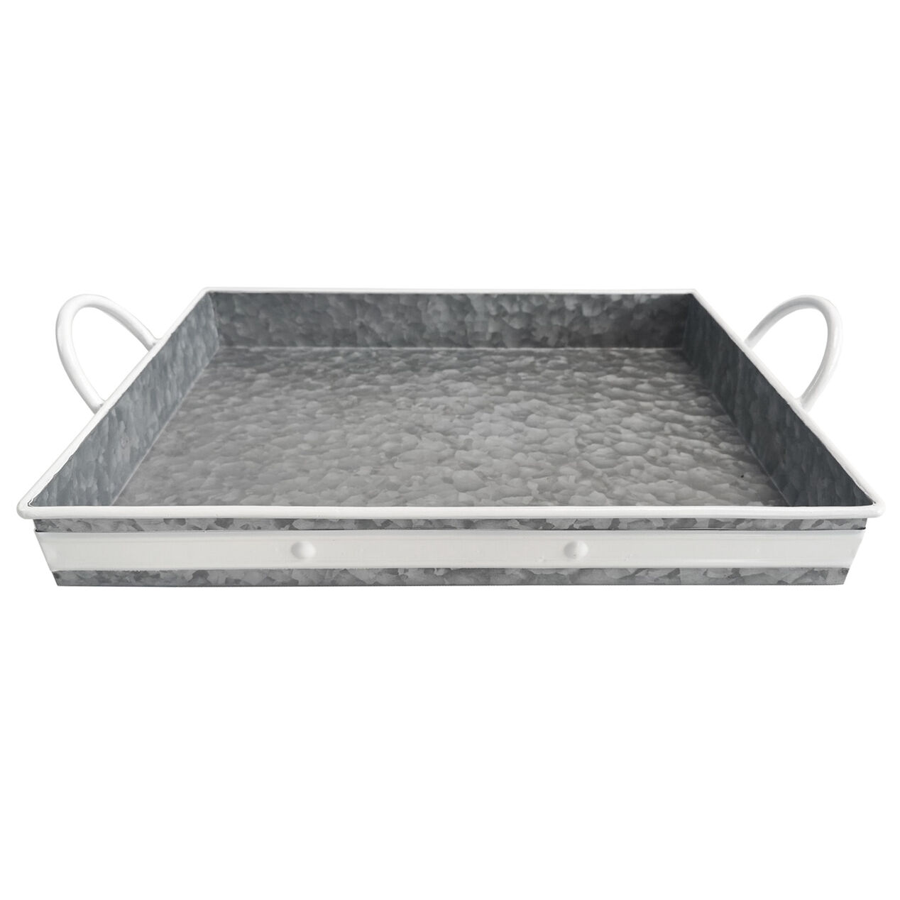 SQUARE TRAY GALVANIZED At Home