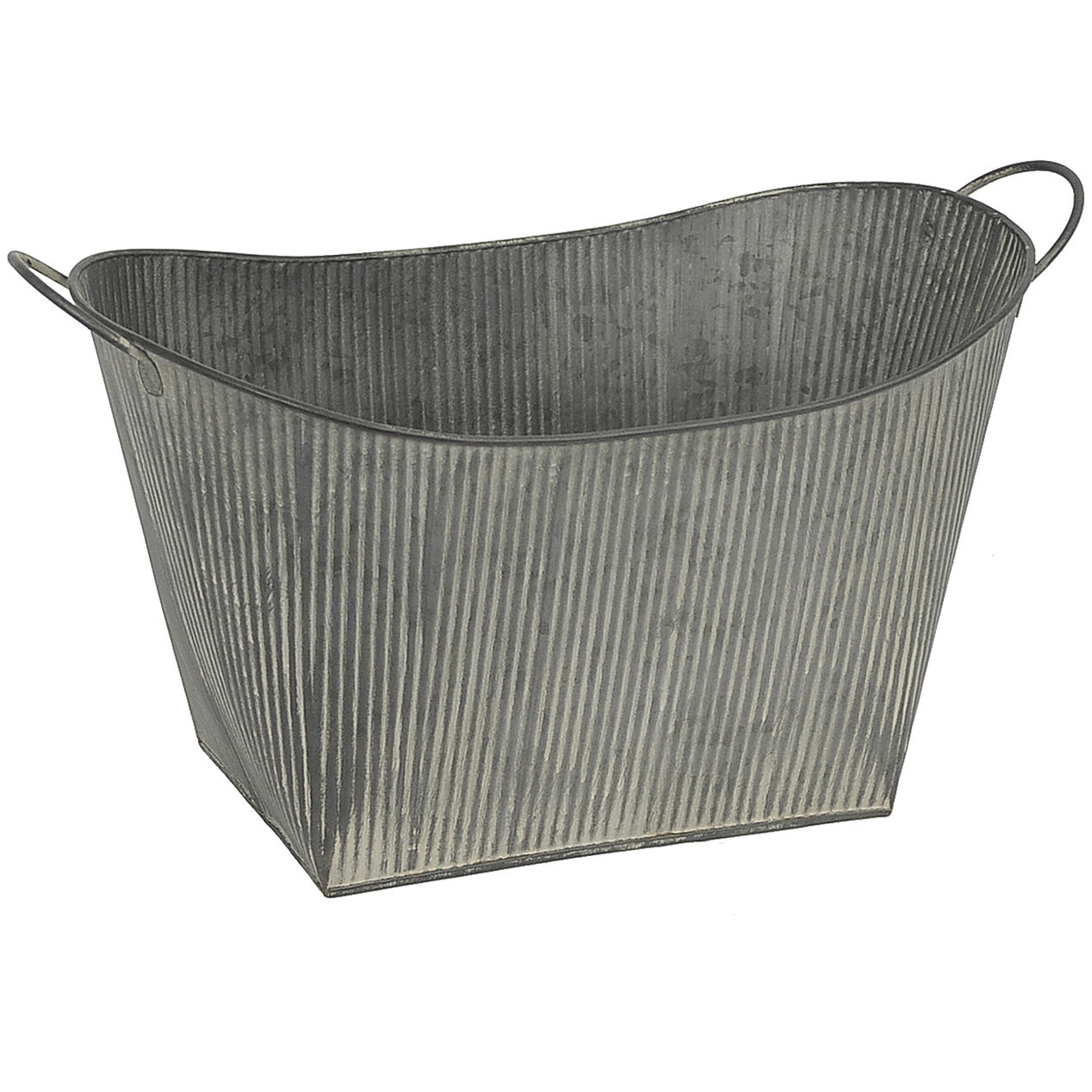 OVAL METAL RIBBED BUCKET At Home