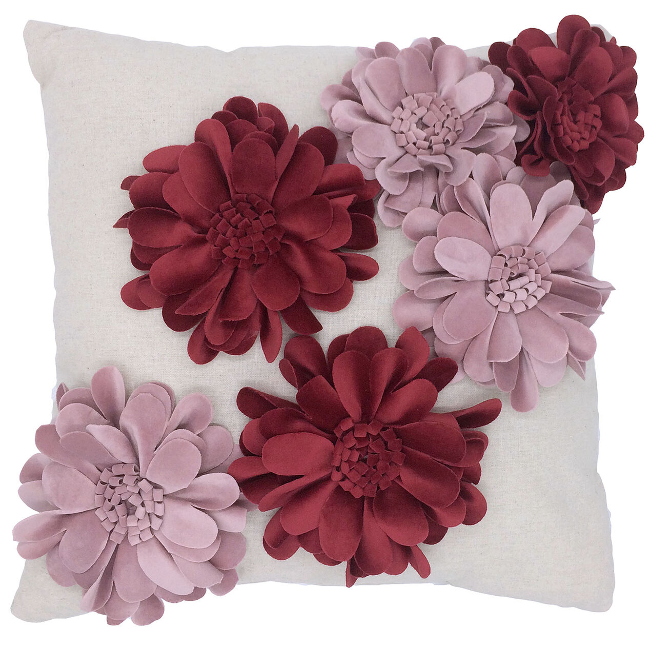 Blush 3D Flower Pillow 18 x 18in. At Home