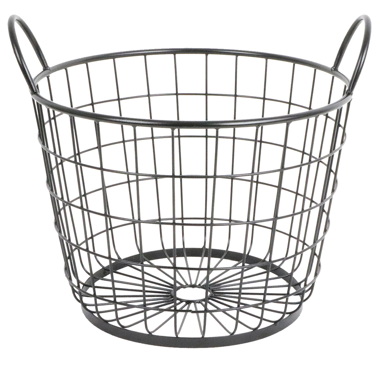 METAL GRID BASKET WITH HANDLES M At Home
