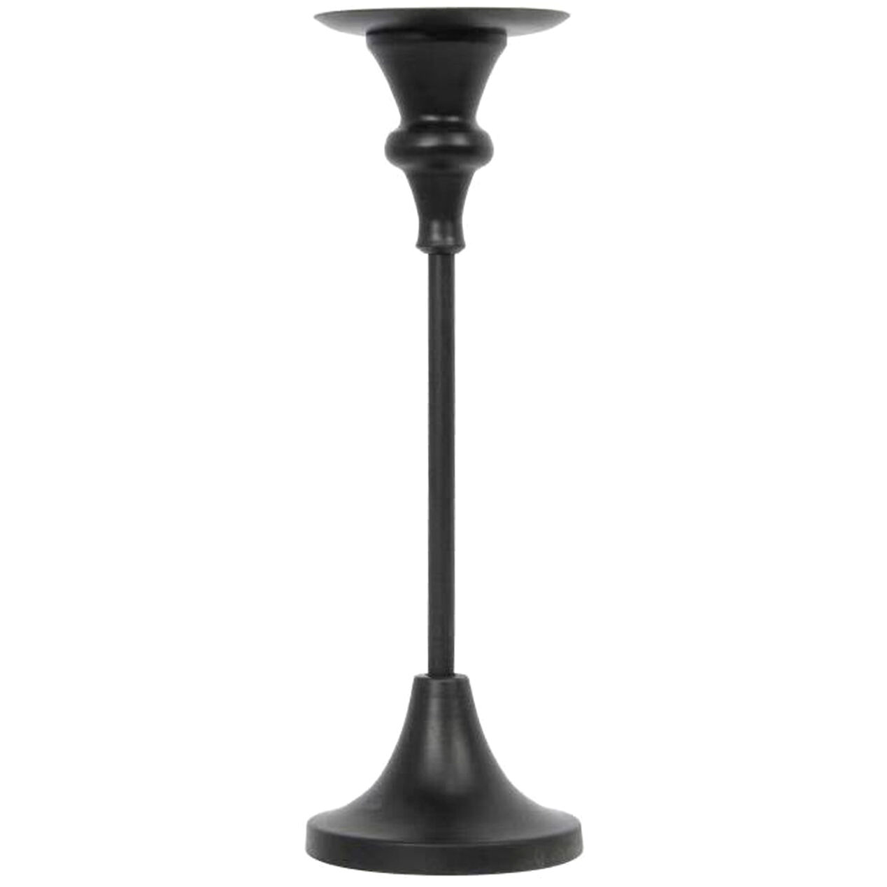 Matte Black Pillar Candle Holder, 12" At Home