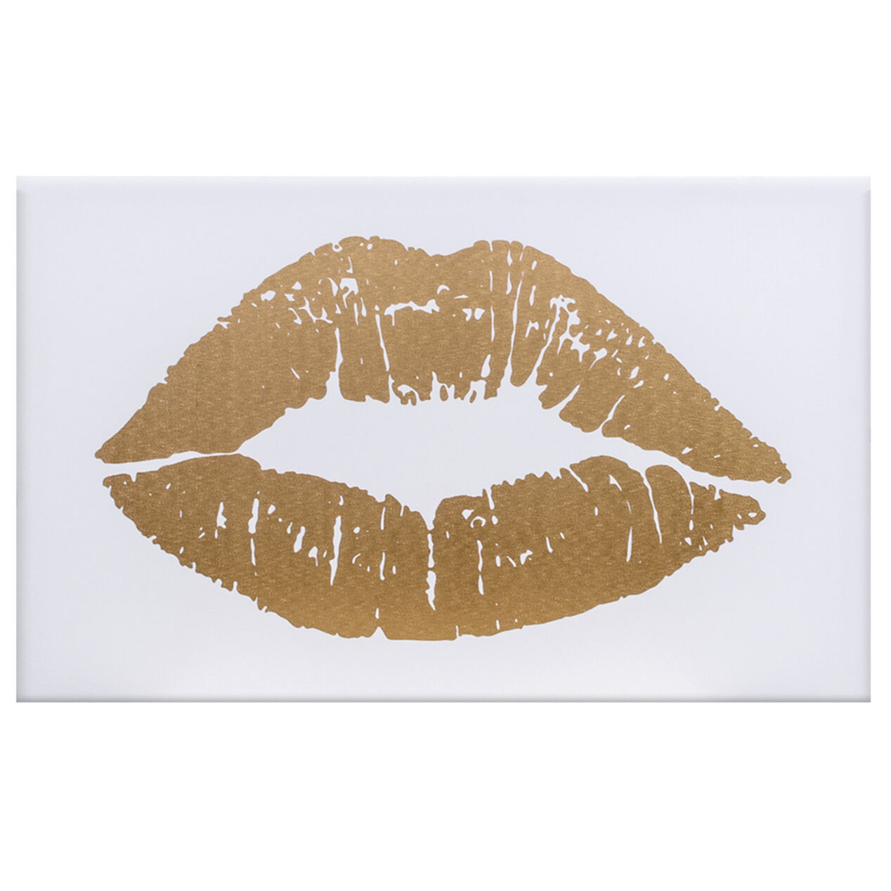 Foil Lips Canvas Wall Art, 18" x 12" At Home