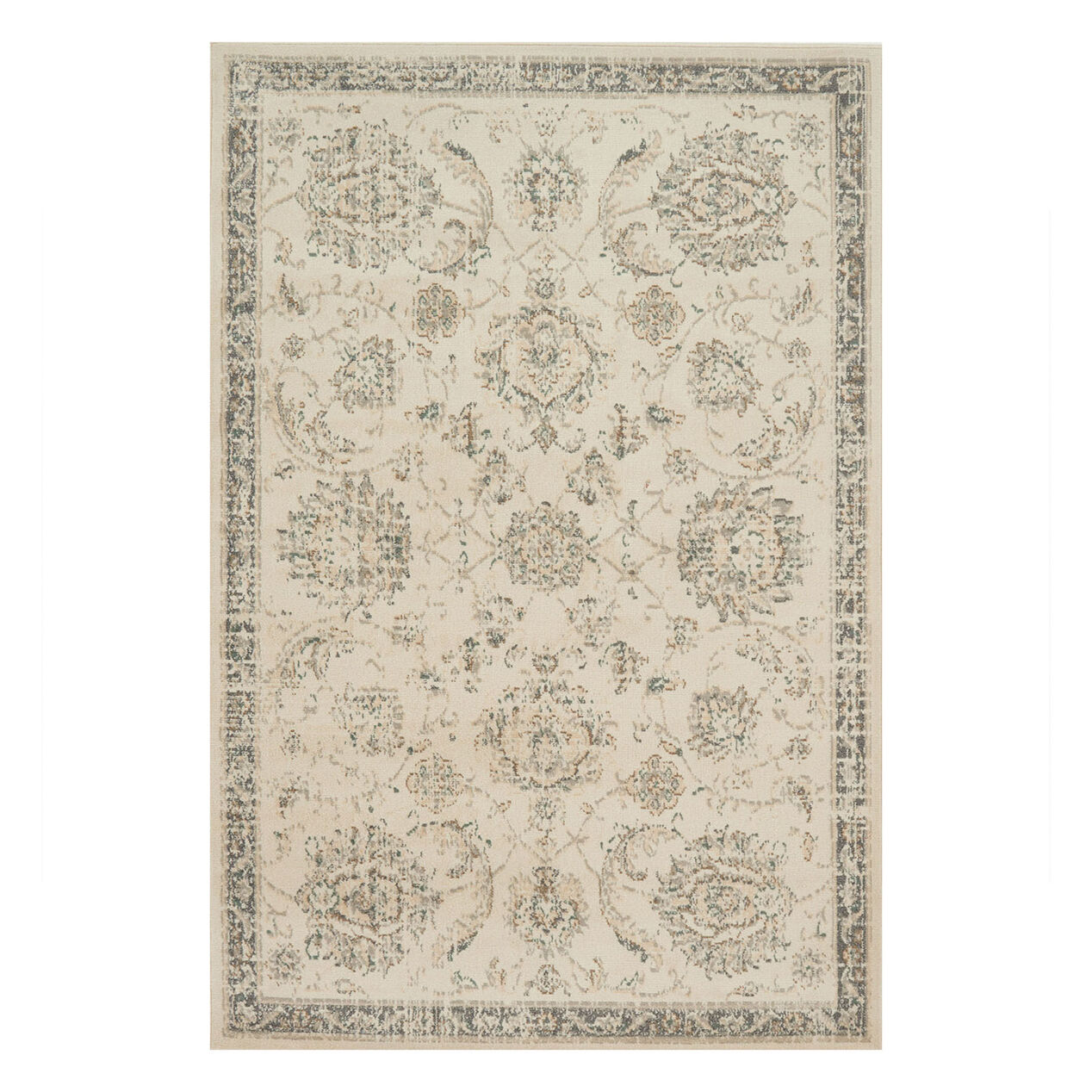 D384 Norwich Traditional Ivory and Beige Rug At Home