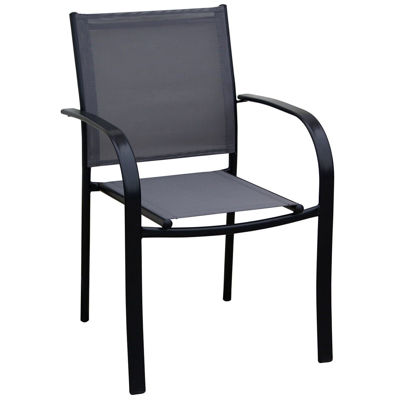 Steel Grey Sling Low Back Chair At Home At Home