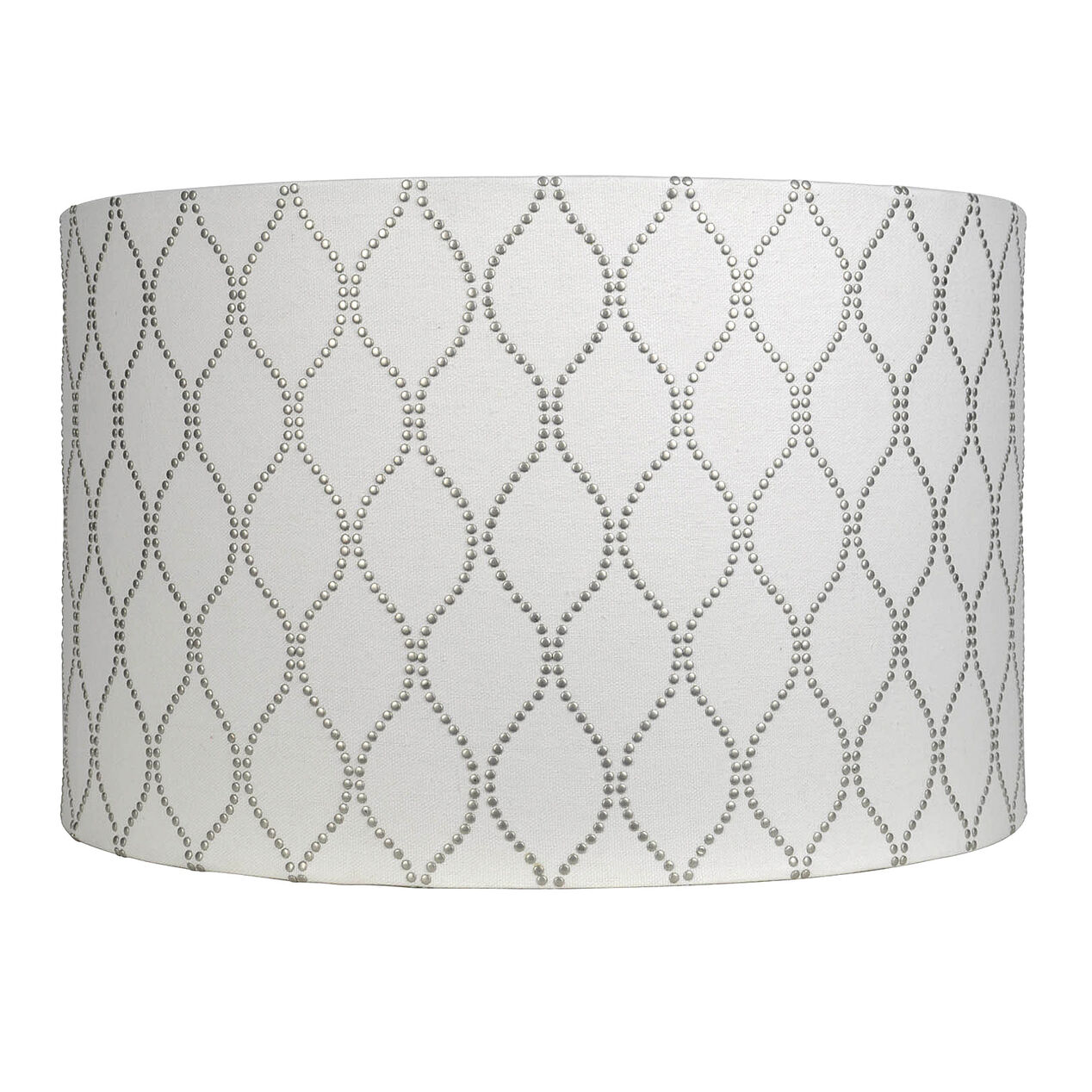 White Drum Shade with Studs, 16x10 At Home