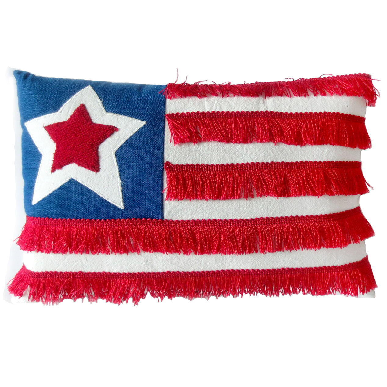 Eyelash American Flag Pillow At Home