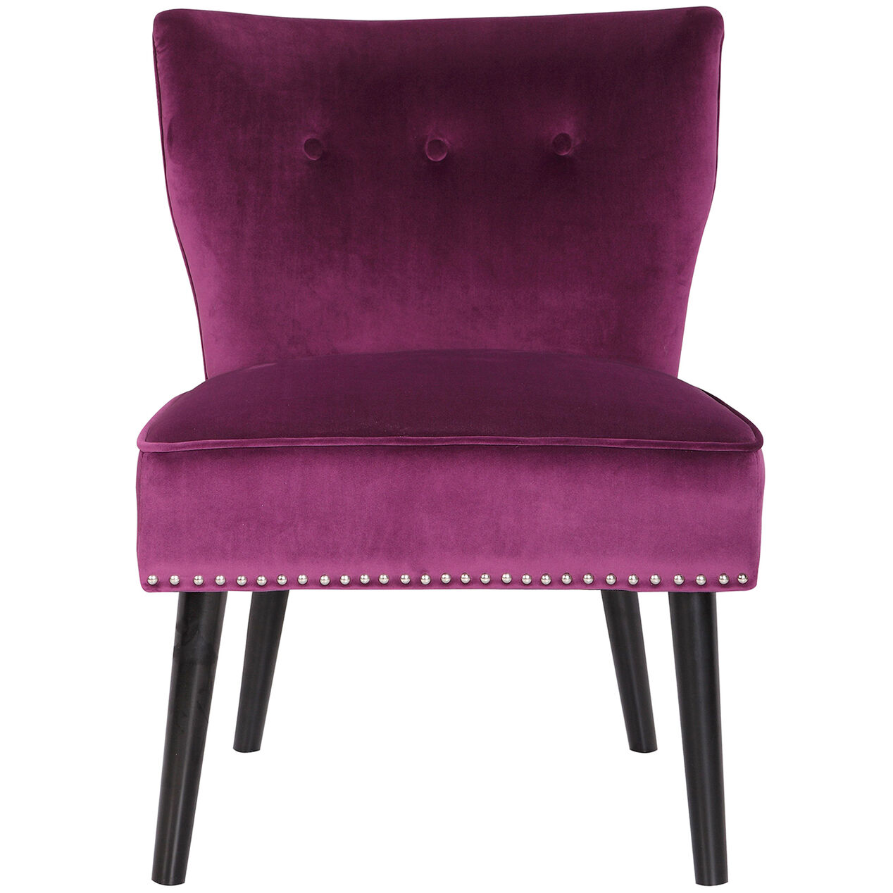 Jasper Tufted Accent Chair, Magenta At Home