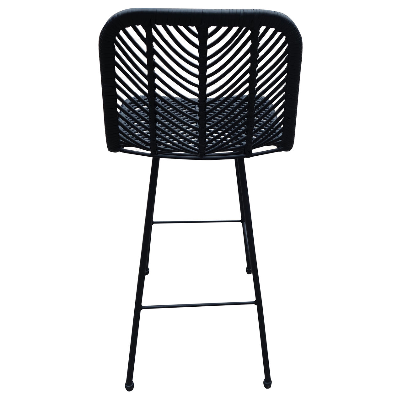 Afia Woven Counter Stool, Black At Home
