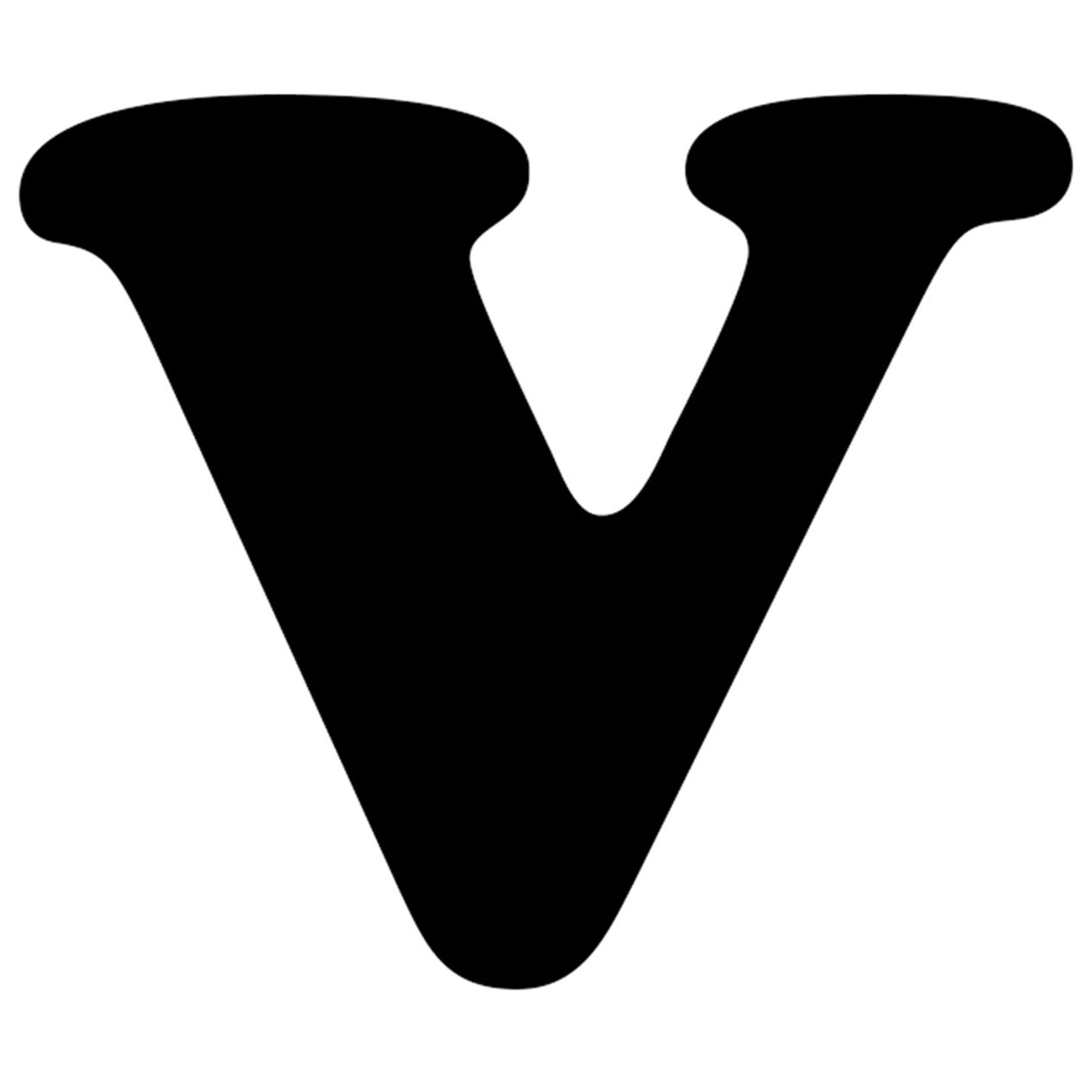 Bc 6 Inch V Black Letter At Home