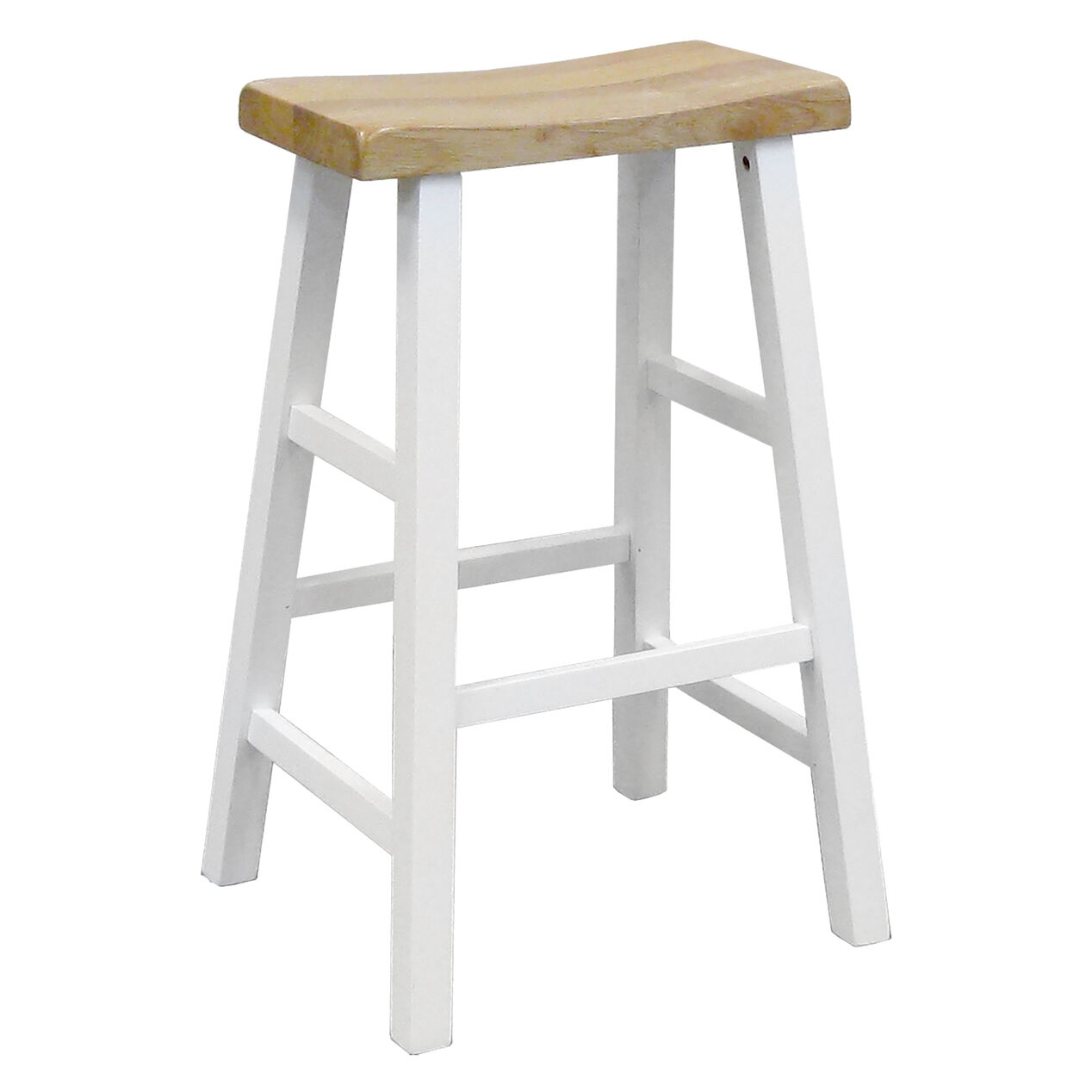 29 In Saddle Barstool White Natural At Home 29 In Saddle Barstool White Natural