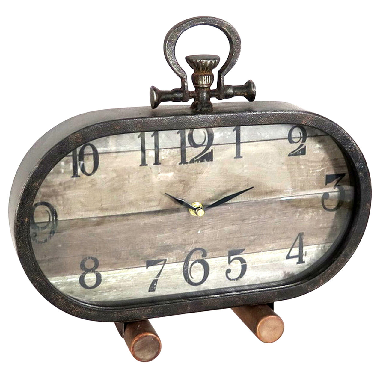 Metal Oblong Clock 14 x 4in At Home
