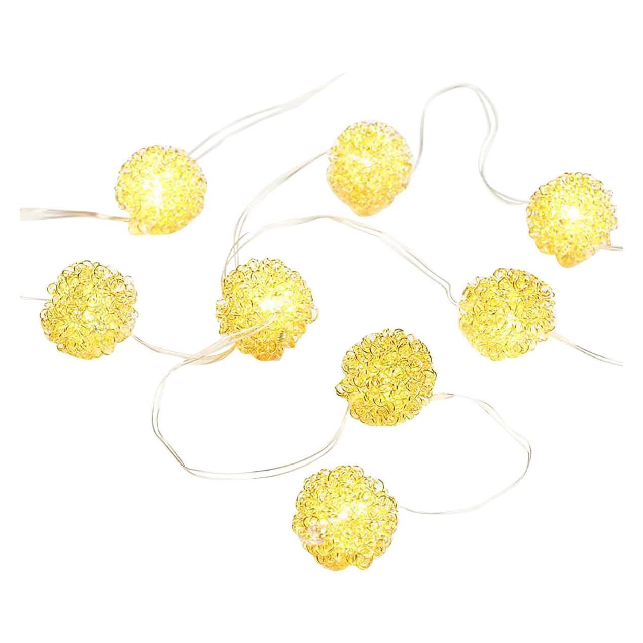 Metal Thread Ball LED Lights, 10Count At Home