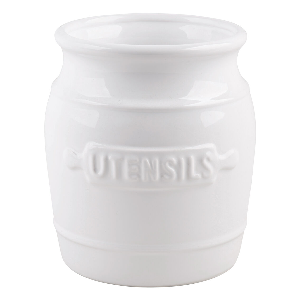 White Ceramic Utensil Crock 7 At Home