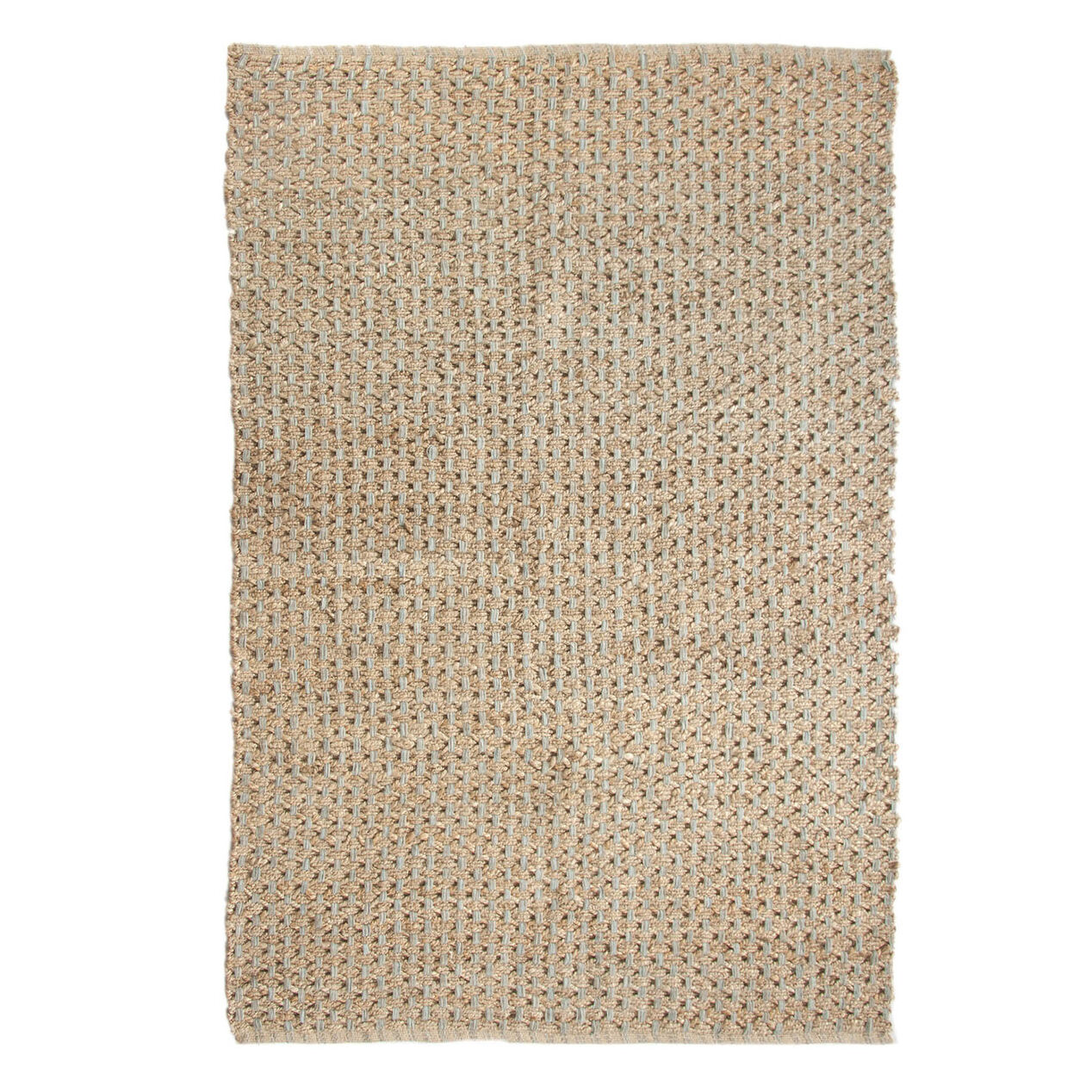 B191 Blue Criss Cross Jute Rug 5x7 ft At Home