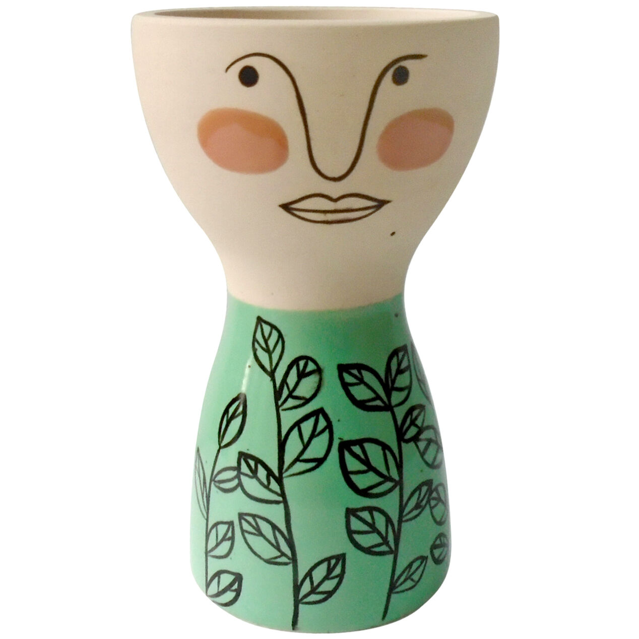 Ceramic Face Vase, 11in" At Home