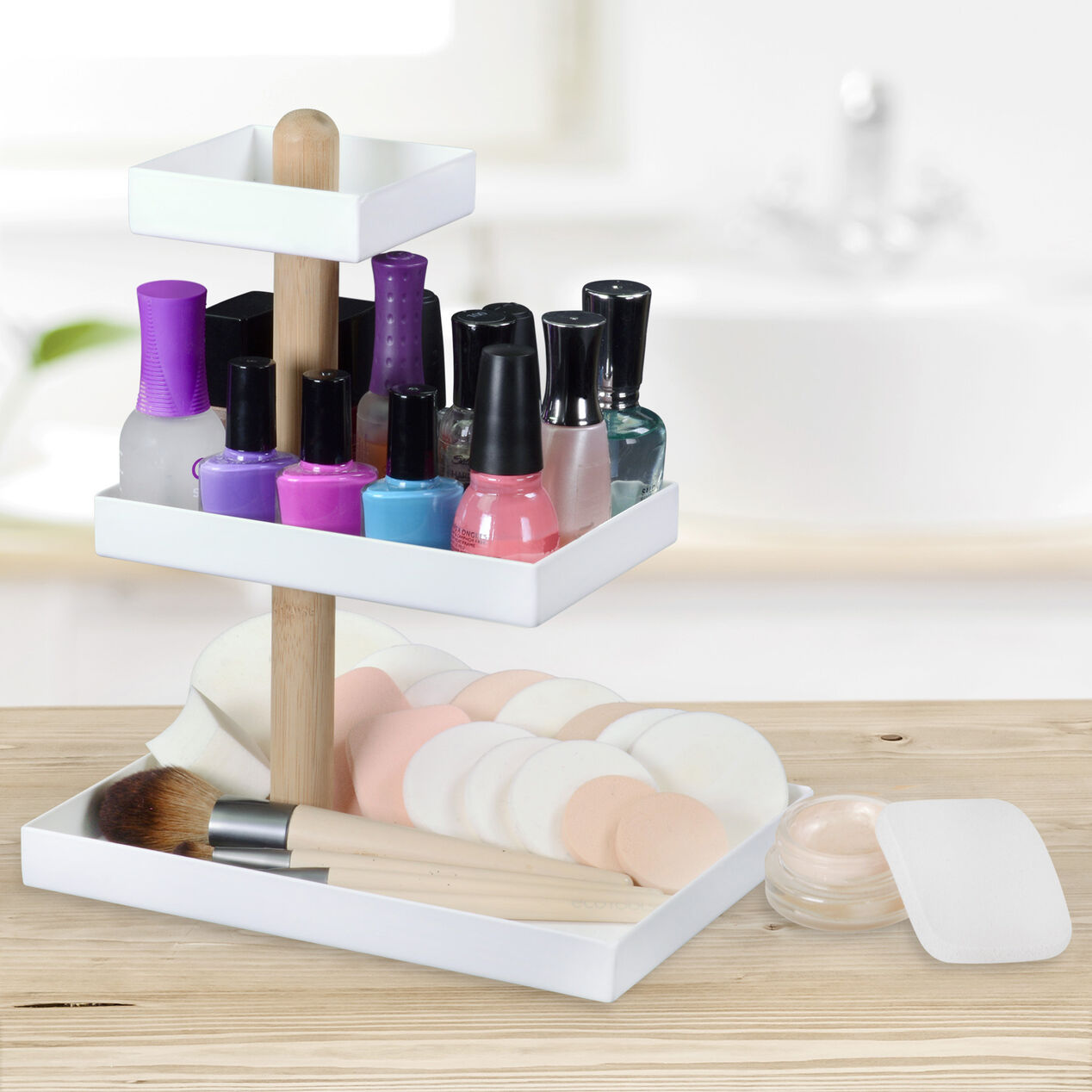 3 TIER TRAY WHITE At Home