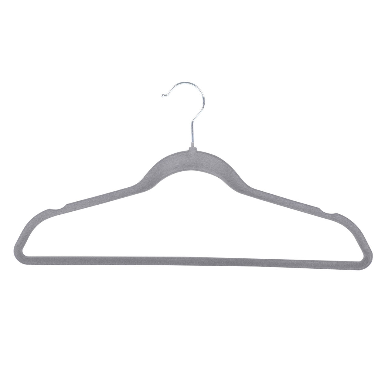 Flocked Hangers, 25Pack, Dark Grey At Home