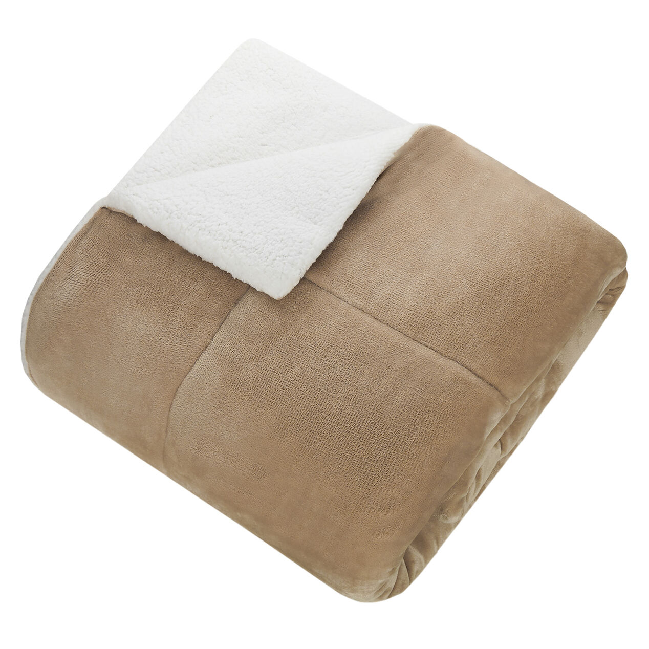 Sherpa Comforter, King, Ivory At Home