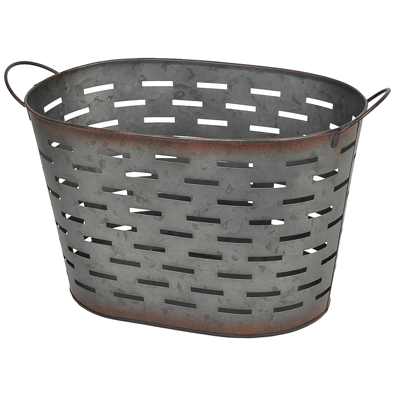 OVAL GALVANIZEDMETAL BASKET At Home