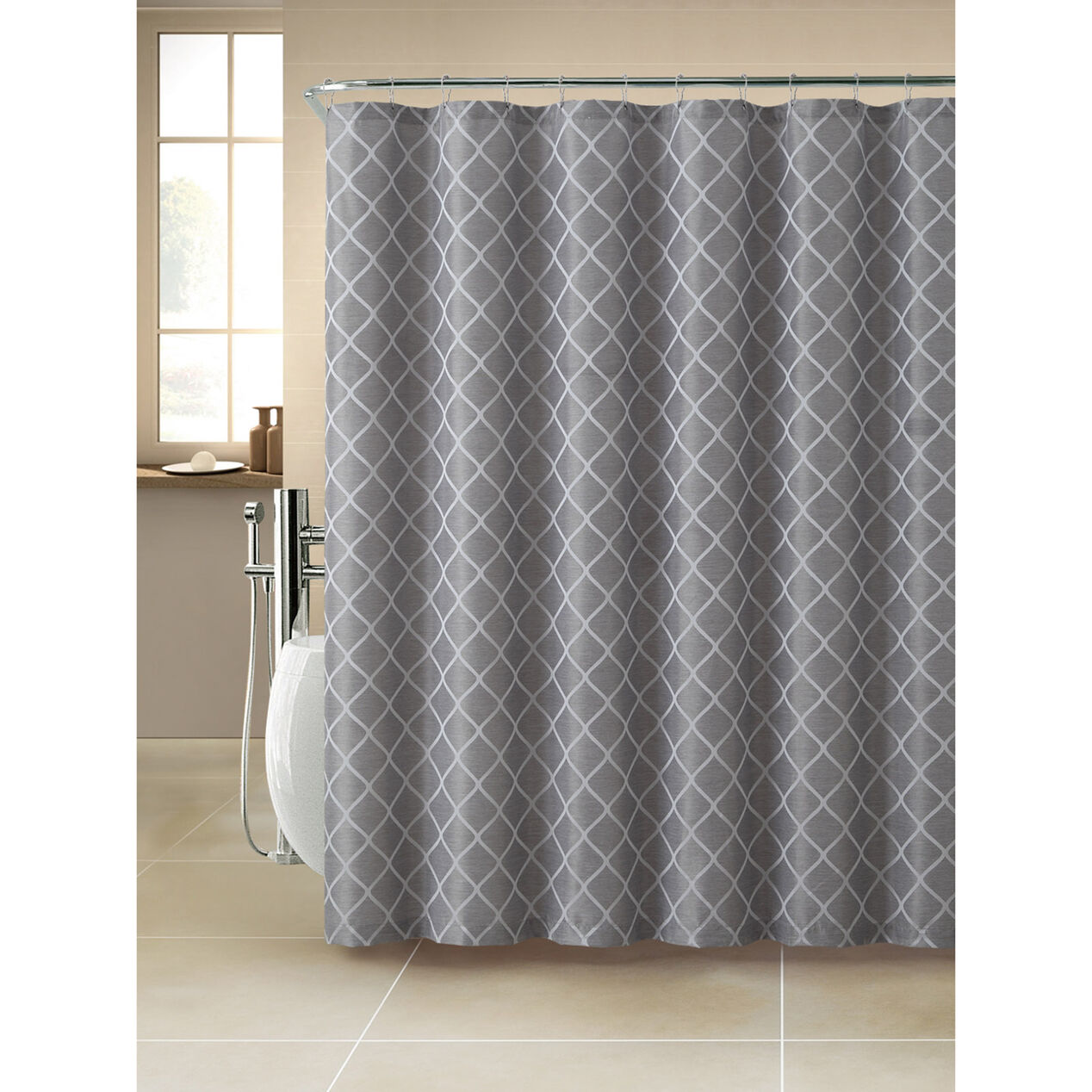 Darien Jacquard Shower CurtainGrey At Home