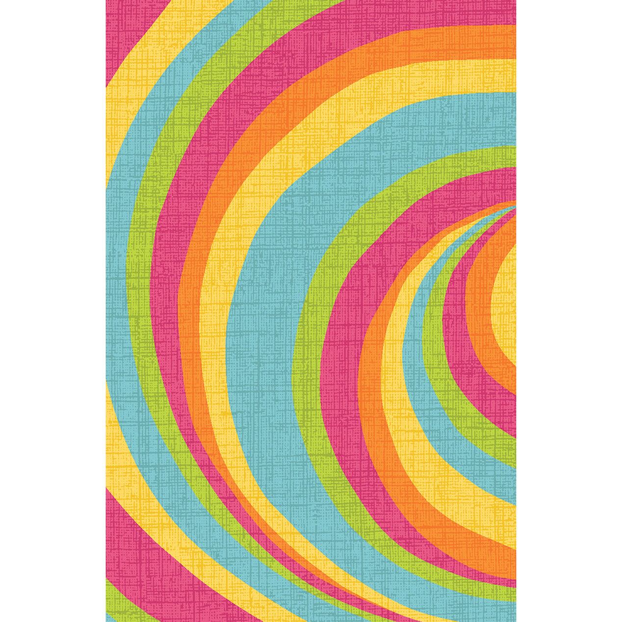 D146 Bright Multicolor Vortex Rug 5x7 ft At Home