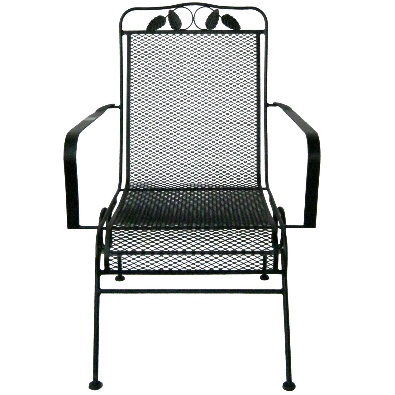 Black Wrought Iron Spring Base Sliding Chair At Home