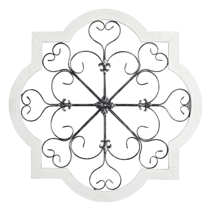 Quatrefoil Medallion Wood Metal Brown Wall Decor At Home