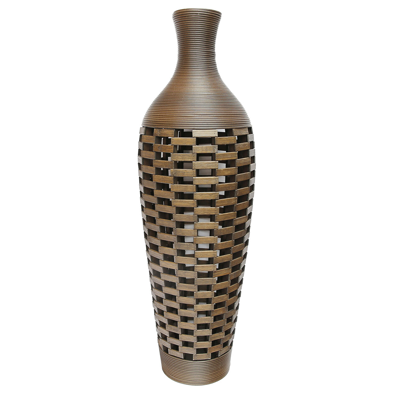 40 RATTAN BROWN VASE At Home