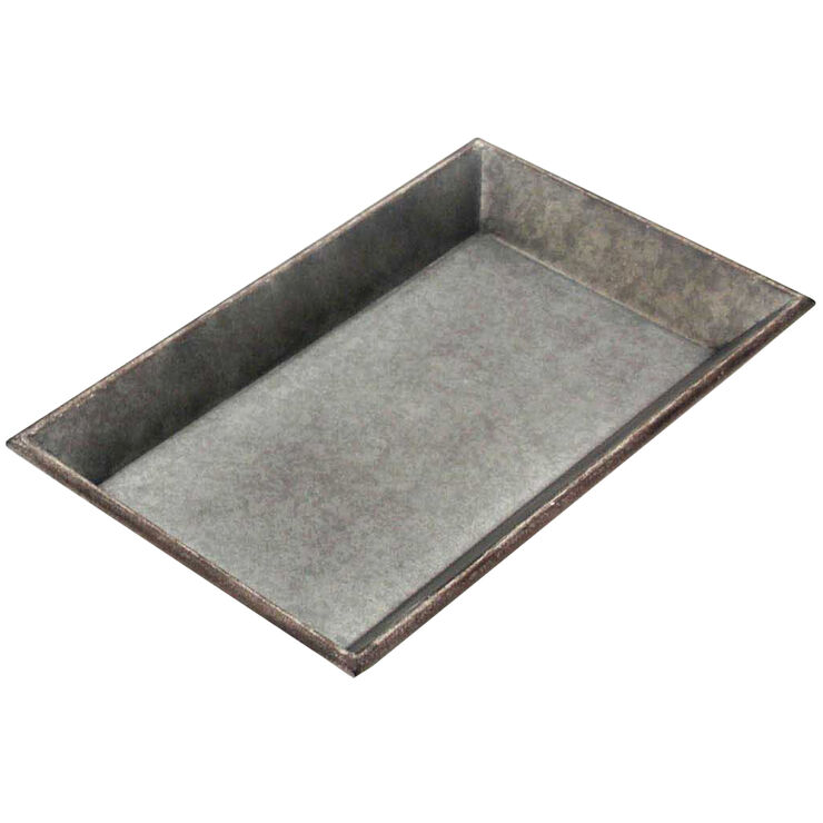 13X6IN METAL GALVANIZED TRAY At Home