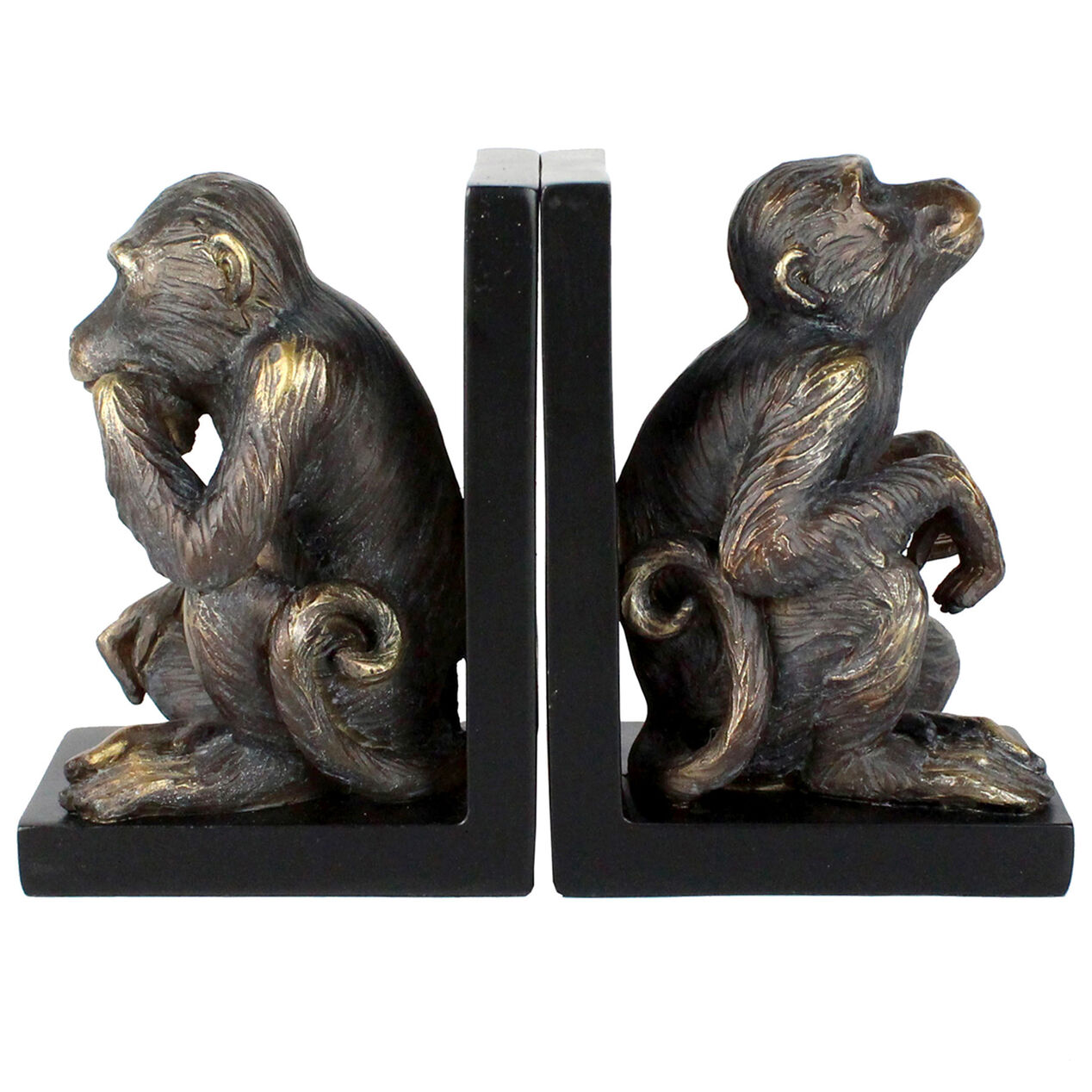 Brown Monkey Bookends, 6" x 4" At Home
