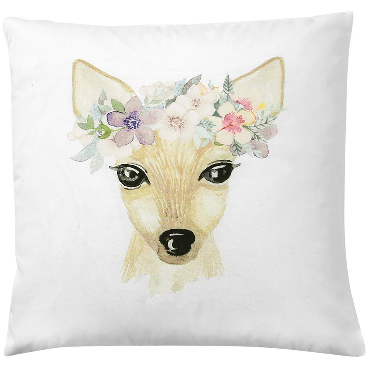Cottonwood Rose Deer Antler White Pillow 18 In At Home