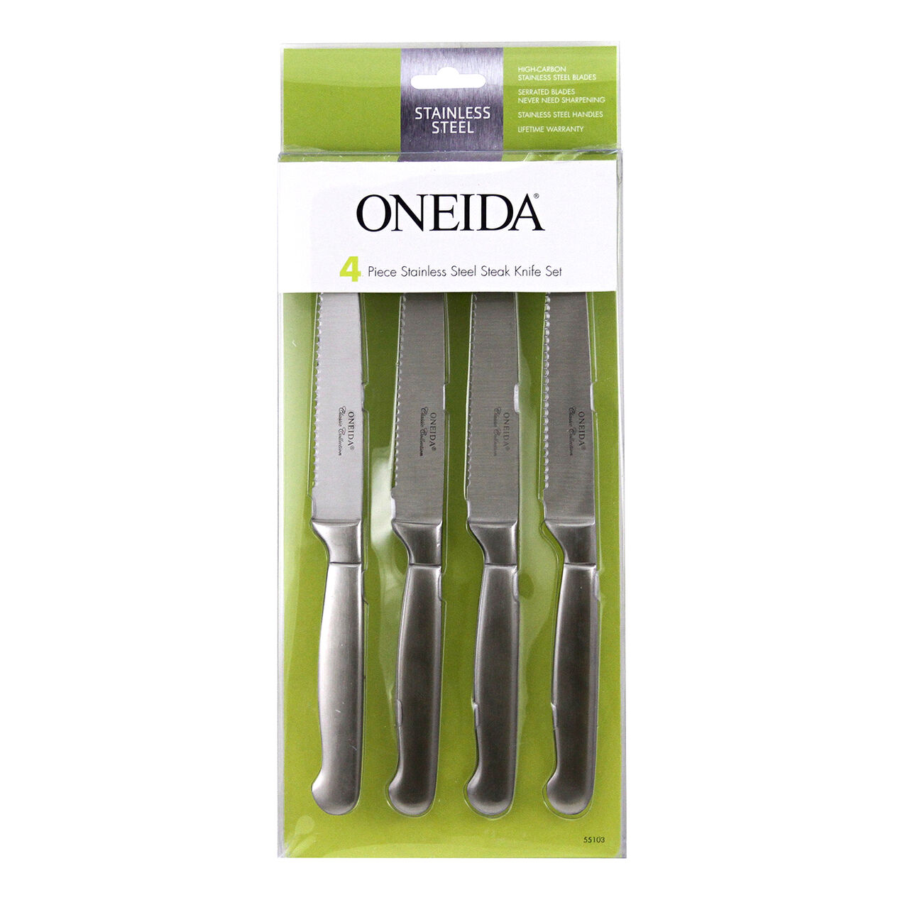 4 Piece Oneida Steak Knife Set Stainless Steel At Home