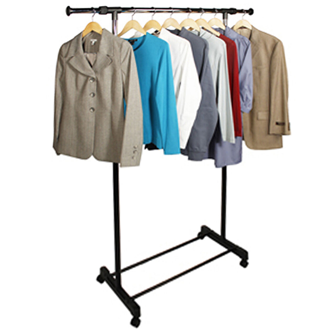 Extendable Garment Rack Charcoal/Black At Home