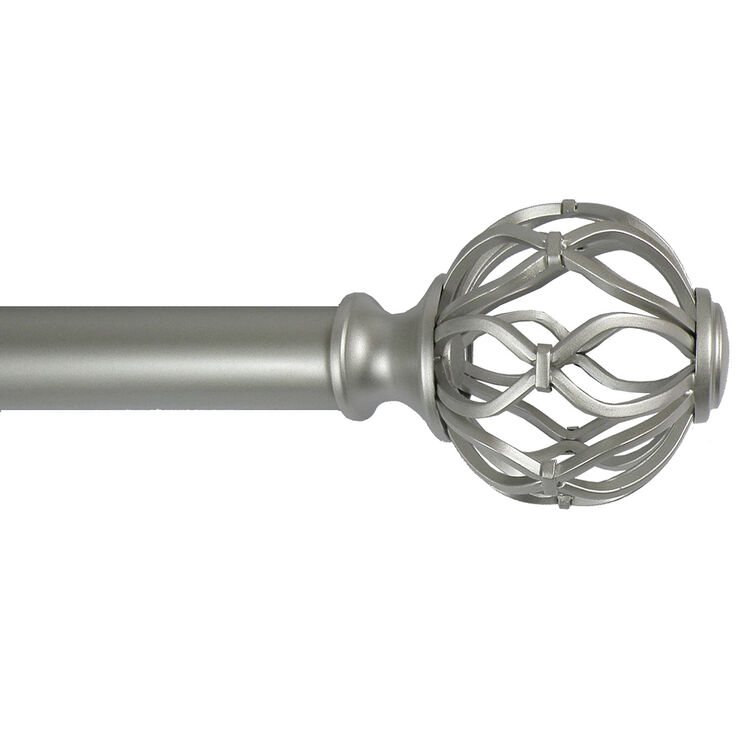 Window Hardware At Home 1in Winslow Nickel Curtain Rod 48 84in